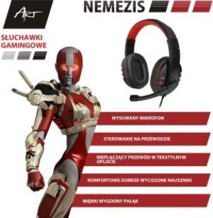Słuchawki Art Nemezis Czerwone (SLA NEMEZIS) 3