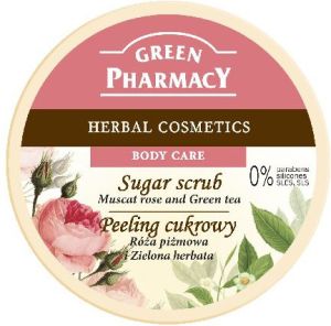 Green Pharmacy Peeling cukrowy Róża piżmowa, Zielona Herbata 300ml - 811152 1