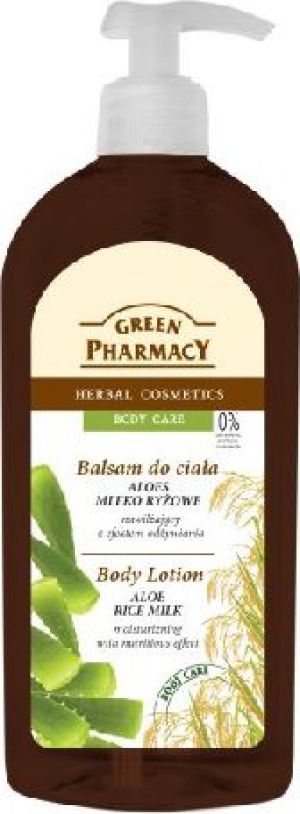 Green Pharmacy Balsam do ciała nawilżający Aloes-Mleko Ryżowe 500ml - 813415 1