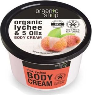 Organic Shop Krem do ciała - cera sucha i wrażliwa Różowy Lychee 250ml 1