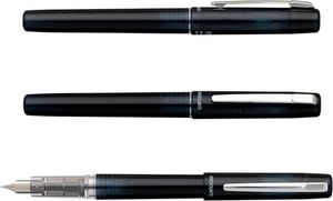 Platinum Pióro wieczne Prefounte Graphite Blue, M, w plastikowym opakowaniu, na blistrze, granatowe 5