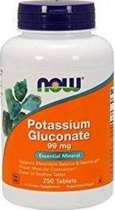 NOW Foods NOW Foods - Glukonian Potasu, 99 mg, 250 tabletek 1