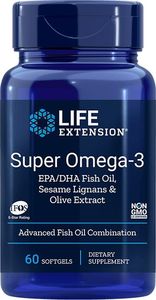 Life Extension Life Extension - Super Omega-3 EPA / DHA z Lignanami Sezamowymi i Ekstraktem z Oliwek, 60 kapsułek miękkich 1