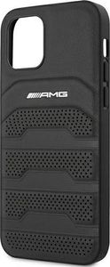 Mercedes AMG AMHCP12SGSEBK iPhone 12 mini 5,4" czarny/black hardcase Leather Debossed Lines 6
