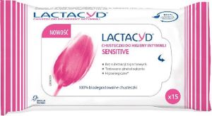 Lactacyd Sensitive Chusteczki do higieny intymnej 1op.-15szt 1