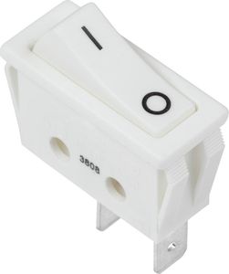 Złącze przełącznik kołyskowy prostok.biały C5N 0-1 16A/250V 1