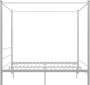 vidaXL Rama łóżka z baldachimem, biała, metalowa, 200 x 200 cm 3