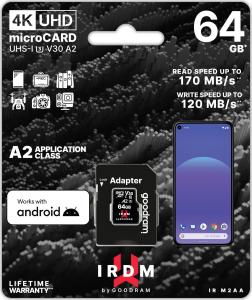 Karta GoodRam IRDM M2AA MicroSDXC 64 GB Class 10 UHS-I/U3 A2 V30 (IR-M2AA-0640R12) 2