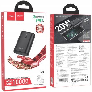 Powerbank Hoco Bateria zewnętrzna ( POWER BANK ) 10 000mAh QC Fast Charge Typ C PD20W + USB QC3.0 Q3 czarny 5