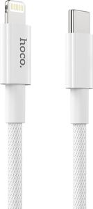 Kabel USB Hoco USB-C - Lightning 1 m Biały (6931474740892) 1