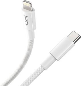 Kabel USB Hoco USB-C - Lightning 1 m Biały (6931474740892) 2