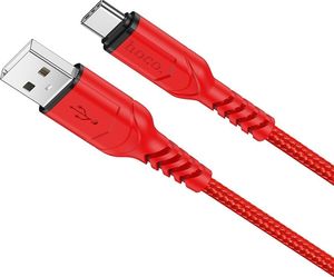 Kabel USB Hoco USB-A - USB-C 1 m Czerwony (6931474744937) 1