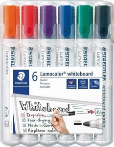 Staedtler Marker Lumocolor do białych tablic 6 kolorów 1