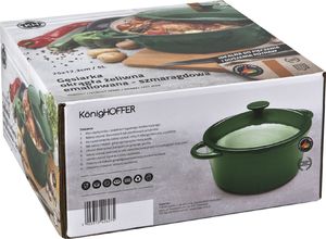 Konighoffer Naczynie gęsiarka żeliwna z pokrywą 5l. 7
