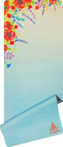 Utupluti Mata do jogi Art Flowers 183 cm x 68 cm x 0.4 cm niebieska 1