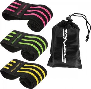SportVida Hip Band  SV-HK0365 różne poziomy oporu w zestawie wielokolorowy 3 szt. 2