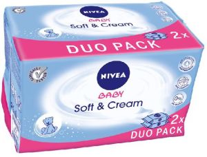 Nivea Baby Chusteczki Soft & Cream duopack 2x63 szt 1