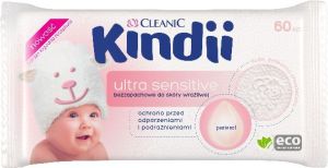 Cleanic Kindii Sensitive Chusteczki dla niemowląt 60szt. 1