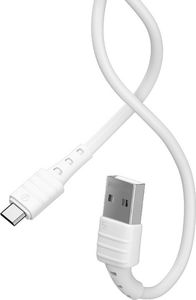 Kabel USB Remax USB-A - microUSB 1 m Biały (6954851237594) 1