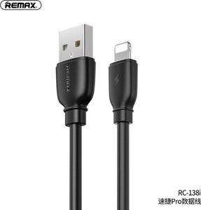 Kabel USB Remax USB-A - Lightning 1 m Czarny (RC-138i Black) 1