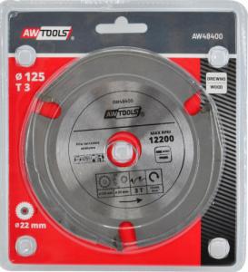 AWTools AWTOOLS PIŁA TARCZOWA WIDIOWA TCT 125MMX22X3Z AW48400 AWTOOLS 2