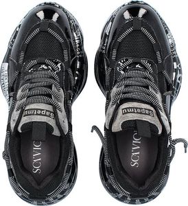 Scaviola Stylowe sneakersy damskie - SCAVIOLA B-206 CZARNE 38 10