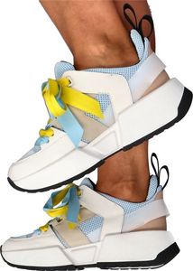 Scaviola Modne sneakersy damskie - SCAVIOLA M-59 BIAŁO NIEBIESKIE 40 11