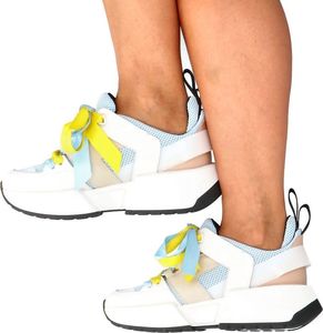 Scaviola Modne sneakersy damskie - SCAVIOLA M-59 BIAŁO NIEBIESKIE 40 12