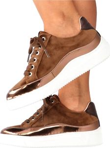 Unisan Welurowe sneakersy premium - UNISA FEIJO BRĄZOWE 39 11