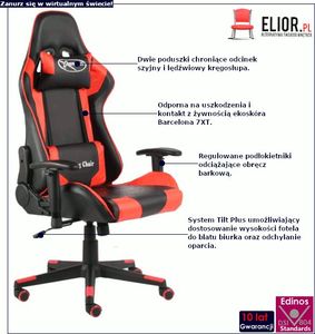 Fotel Elior Grando czerwony 2