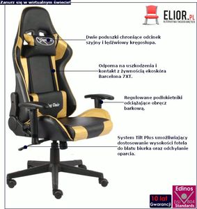 Fotel Elior Grando złoty 2