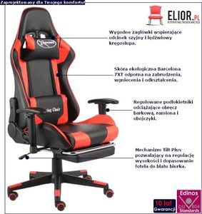 Fotel Elior Divinity czerwony 2