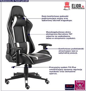 Fotel Elior Libar biały 2