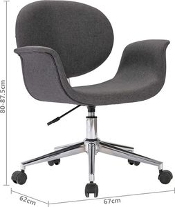 Krzesło biurowe Elior Letos Szare 7