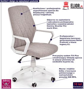 Krzesło biurowe Elior Conan Beżowe 2