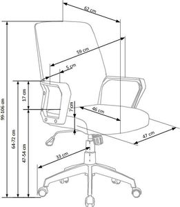 Krzesło biurowe Elior Conan Beżowe 3