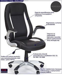Krzesło biurowe Profeos Jowisz Czarne 2