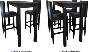 Elior Nowoczesny stolik barowy z 4 krzesłami Arsen 3X 3