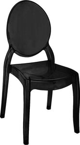 Elior Czarne krzesło do salonu w stylu glamour - Pax 1