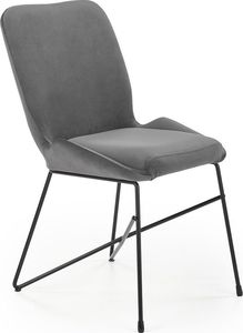 Elior Szare welurowe tapicerowane krzesło - Empiro 3X 1