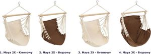 Elior Brązowa huśtawka brazylijska ogrodowa - Maya 3X 6
