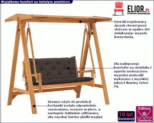 Elior Huśtawka ogrodowa z ciemnoszarą poduszką -Tifo 2