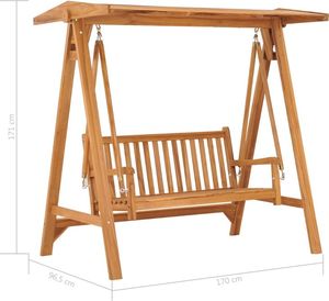 Elior Huśtawka ogrodowa z ciemnoszarą poduszką -Tifo 7