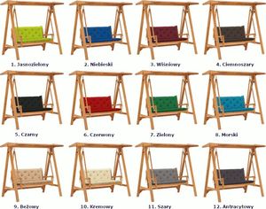 Elior Huśtawka ogrodowa z ciemnoszarą poduszką -Tifo 8