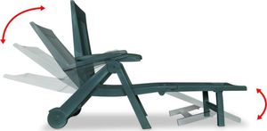 Elior Zielony leżak ogrodowy z oparciem - Nerja 3