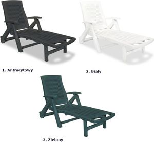 Elior Zielony leżak ogrodowy z oparciem - Nerja 6