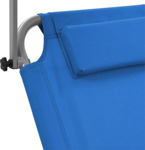 Elior Niebieski leżak ogrodowy z kółkami i zadaszeniem - Miriam 5