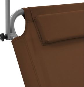 Elior Brązowy leżak ogrodowy z kółkami - Miriam 5