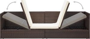Elior Brązowa kanapa ogrodowa z poduszkami - Kamara 3