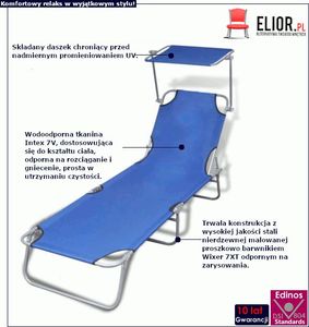 Elior Niebieski leżak z zadaszeniem - Lorenzo 2